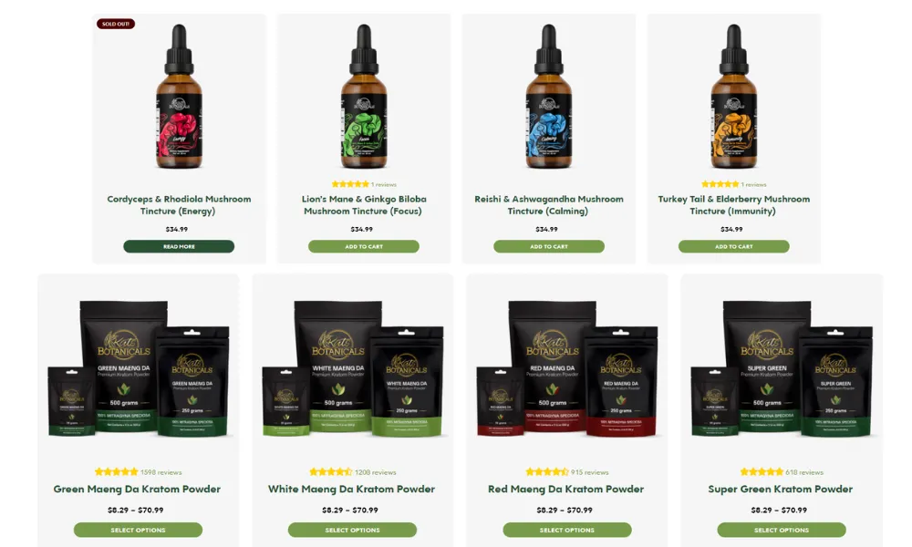 What Kats Botanicals Offers